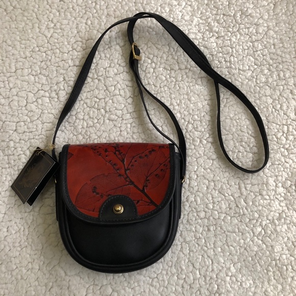 CL Whiting Handbags - NWT Leaf Leather Brand Hand-tooled Bag